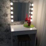 Coiffeuse simple avec miroir et lumière