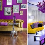 La combinaison de violet vif et de jaune