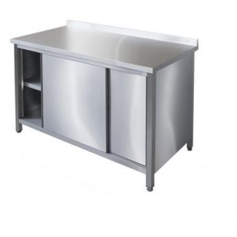 Table-bordure avec portes coulissantes