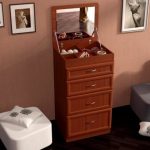 La coiffeuse combinée avec une commode