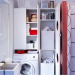 Garde-robe confortable au-dessus de la machine à laver