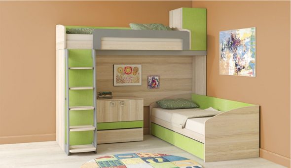 Coin lit superposé pour enfants