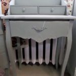 Table de maquillage vintage blanche
