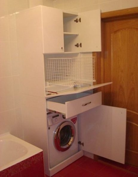 Armoire encastrée pour machines à laver