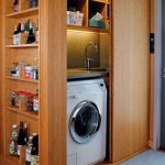 Armoire encastrée pour machine à laver