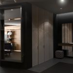 Guarda-roupa embutido permite que você divida a sala em zonas