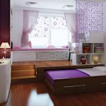 Lit escamotable dans la chambre de la fille