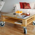 Table basse sur roues