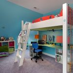 Lit mezzanine pour enfants avec un escalier élégant