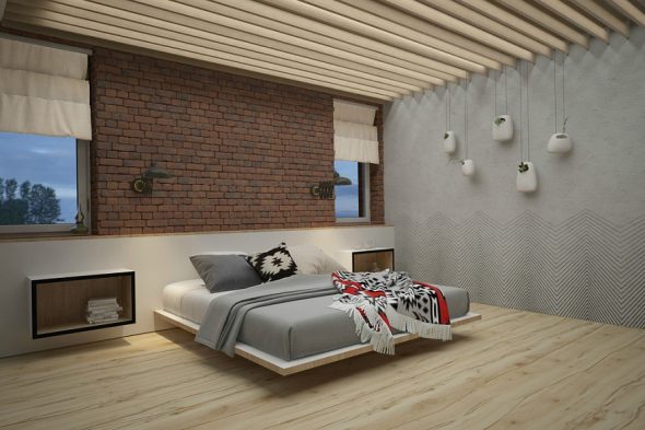 Design d'intérieur de chambre à coucher