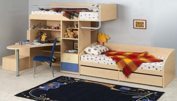 Coin des enfants compact pour un appartement d'une pièce