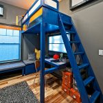 Lit mezzanine de couleur vive