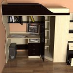 Bed Quartet 2 avec une grande armoire et des étagères ouvertes pour les livres et la papeterie