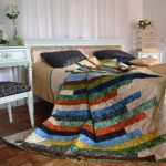 Plaid matelassé à la main en technique de Pechvork