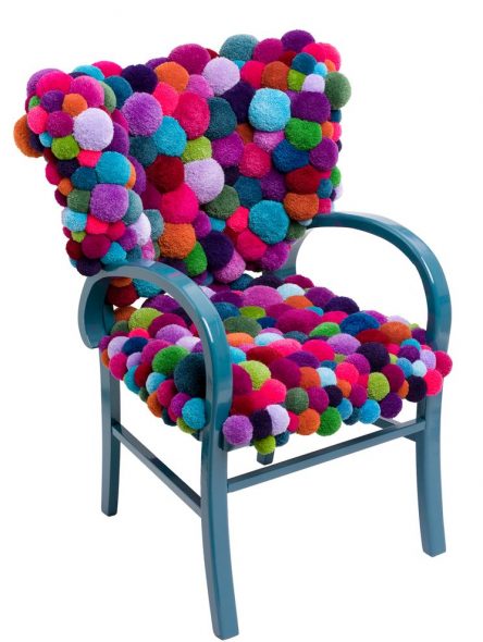 Siège souple de pompons