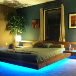 Le design original de la chambre dans un style écologique