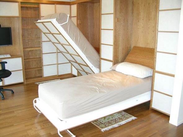 Cache le lit dans le placard