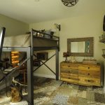 Chambre de style industriel avec lit mezzanine extraordinaire