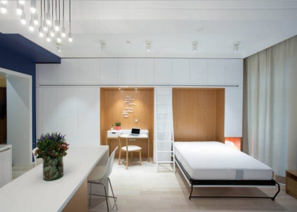 Style loft confortable et lumineux pour un petit appartement