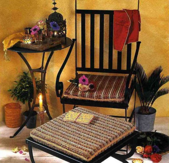 Coussins de chaise tricotés