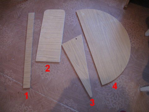 Flans pour table pliante
