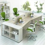 Mobilier moderne blanc pour le personnel