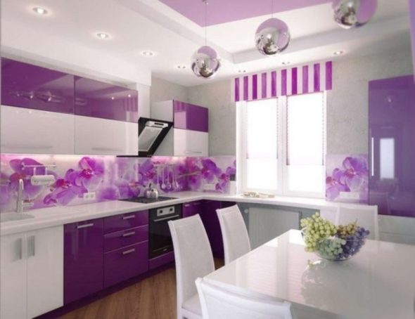 Cuisine lilas blanc