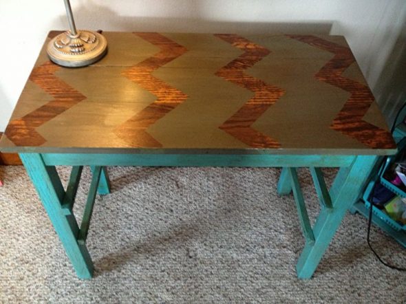Coloration de la table avec un motif