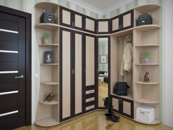 Meuble d'angle design de couleur