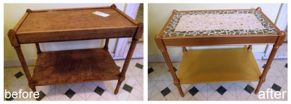 Décor de table en mosaïque