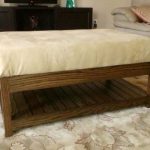 Banc en bois avec une étagère faites le vous même