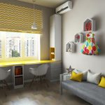 Chambre d'enfants avec une table pour deux enfants