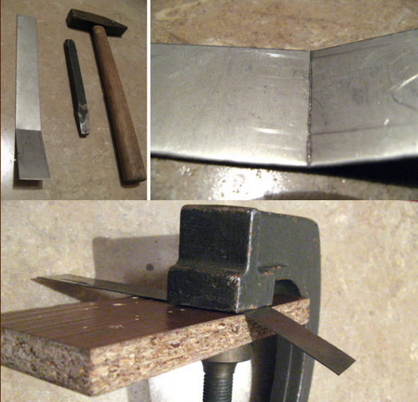 Pour la fabrication de l'arrêt est utilisé une plaque de métal