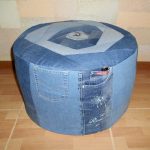 Pouf denim de bouteilles