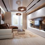 Salon blanc et marron