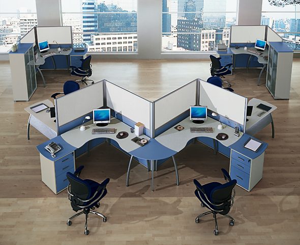 Emplacement de plusieurs lieux de travail