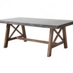 Table fiable robuste avec un plan de travail en béton