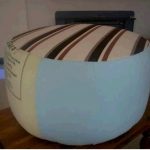 Pouf rond de la bouteille faites-le vous-même