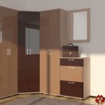 Armoire modulaire à portes brillantes