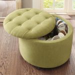 Pouf rembourré avec revêtement amovible