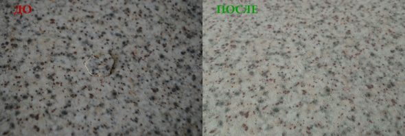 Restauration des comptoirs en marbre