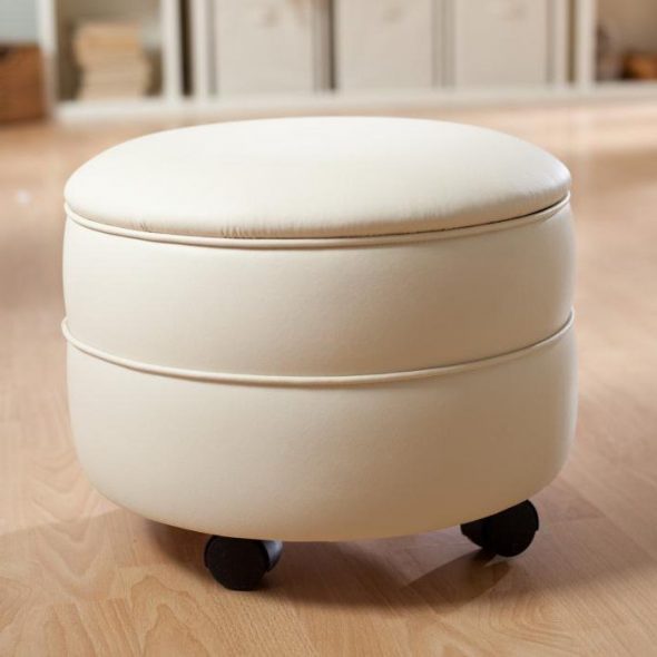 Pouf à roulettes