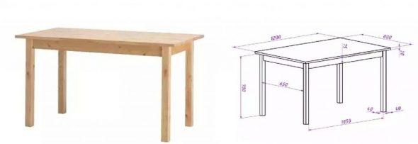 Conception de table de jardin