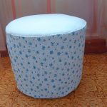 Pouf fait maison à partir de bouteilles en plastique