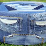Pouf fait maison à partir de bouteilles en plastique