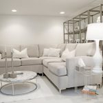 Canapé blanc chic pour la chambre à coucher du salon