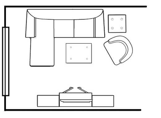 L'emplacement du canapé d'angle