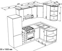 Ensemble de meubles d'angle standard