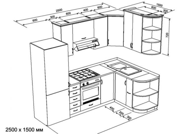Ensemble de meubles d'angle standard