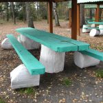 Table et bancs multicolores pour tonnelles - nous le faisons nous-mêmes